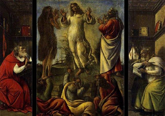 Transfiguration, St Jerome, St Augustine, BOTTICELLI, Sandro